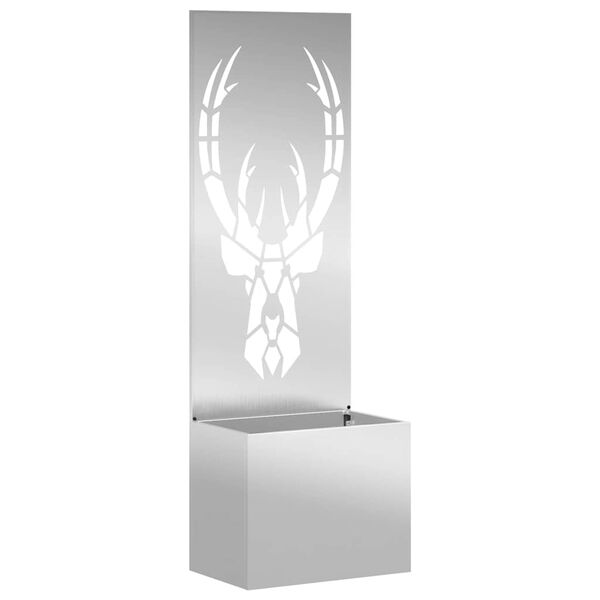 vidaXL Garden Privacy Screen Silver 50 x 140 cm Galvanised steel