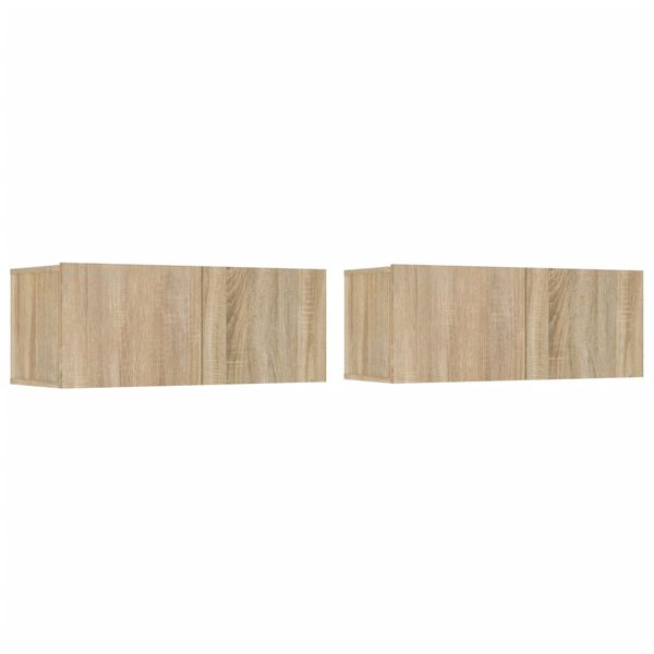 vidaXL 4 Piece TV Cabinet Set Sonoma Oak Engineered Wood