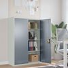 vidaXL File Cabinet Light Grey and Dark Grey 90x40x140 cm Steel