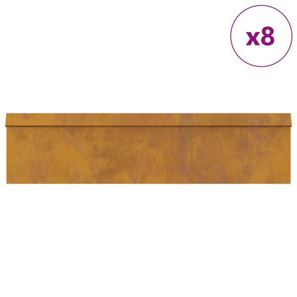 vidaXL Snail Fences 12 pcs Rusty Weathering Steel