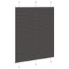 vidaXL Pleated Blind Black 110x150 cm Fabric Width 109.4 cm Polyester