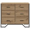 vidaXL Chest of Drawers 2 pcs Artisan Oak 91 x 35.5 x 74.5 cm