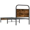 vidaXL Bed Frame Without Mattress 80x200 cm Smoked Oak Engineered Wood