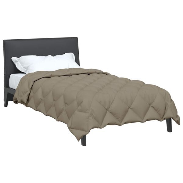 vidaXL Winter Duvet Light Grey 200 x 140 cm Microfiber
