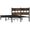 vidaXL Bed Frame without Mattress with Headboard Sonoma Oak 120x200 cm