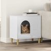 vidaXL Cat House Gloss White 51 x 30 x 52 cm Engineered Wood
