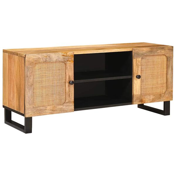 vidaXL TV Cabinet with Shelf Brown 105 x 33 x 46 cm Solid Mango Wood