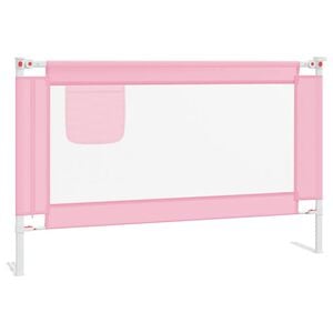 vidaXL Toddler Safety Bed Rail Pink 120x25 cm Fabric