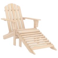 vidaXL Garden Adirondack Chair with Ottoman Solid Fir Wood