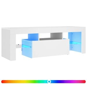 vidaXL TV Cabinet with LED Lights White 120x35x40 cm