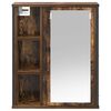 vidaXL Bathroom Wall Cabinet with Mirror Smoked Oak 50x21x60 cm