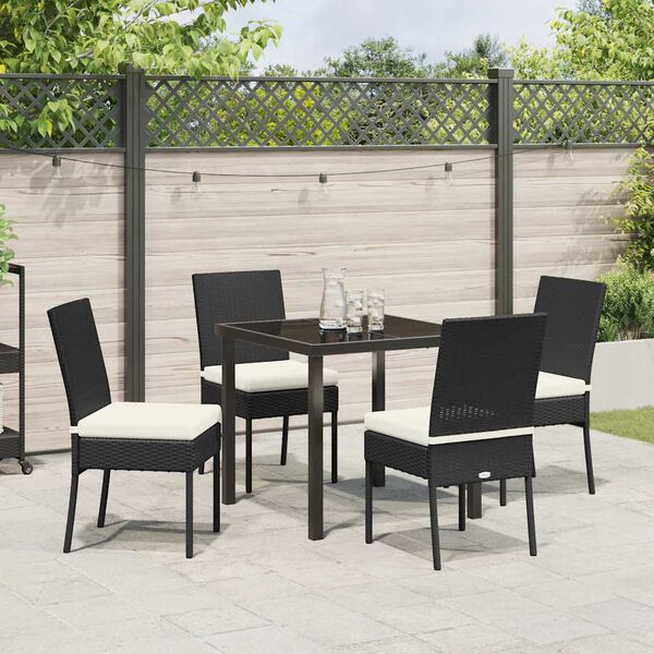 vidaXL Garden Dining Set 5 pcs Cream Powder-Coated Steel