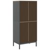 vidaXL Wardrobe FLORO Grey 77x53x171 cm Solid Wood Pine