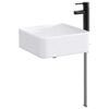vidaXL Bathroom Sink with Faucet and Drain Matte Black 49 x 37 x 14 cm