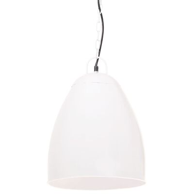 vidaXL Industrial Hanging Lamp 25 W White Round 32 cm E27