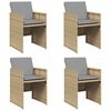 vidaXL Garden Chair | Set of 4 | Mix Beige, Light Grey