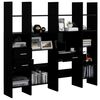 vidaXL 4 Piece Book Cabinet Set Black Engineered Wood