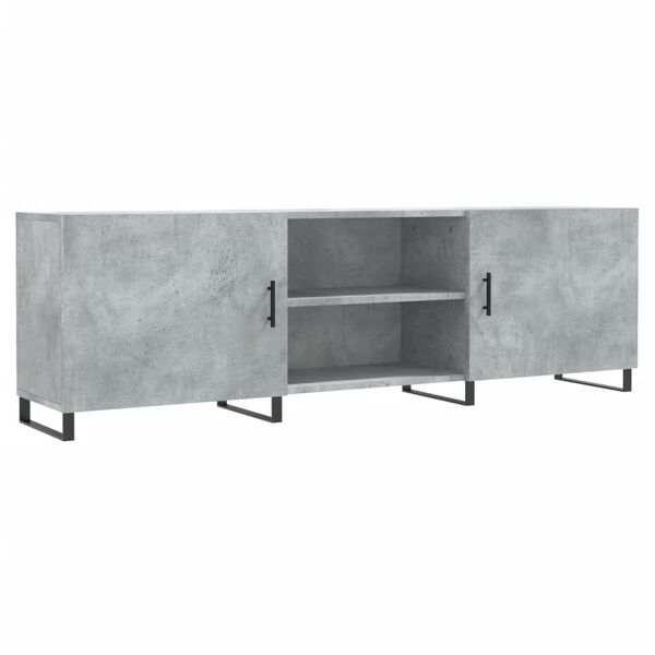 vidaXL TV Cabinet Concrete Grey 150x30x50 cm Engineered Wood