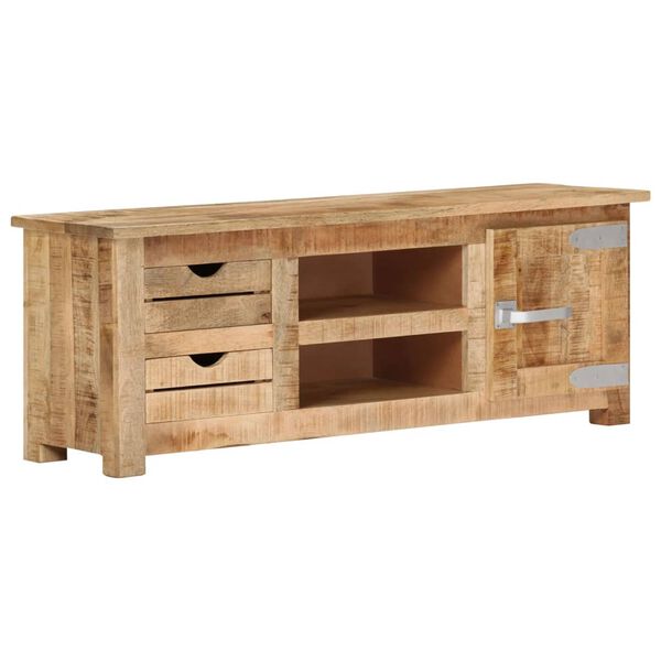 vidaXL TV Cabinet 110x30x40 cm Rough Mango Wood