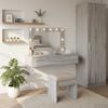 vidaXL Dressing Table Grey 100 x 40 x 70 cm Engineered Wood