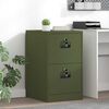 vidaXL File Cabinet Olive Green 44 x 50 x 74.5 cm Cold-Rolled Steel