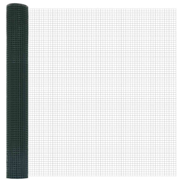 vidaXL Welded Wire Fence Green 1.4 x 10 m