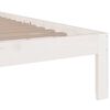 vidaXL Bed Frame without Mattress White Solid Wood 120x200 cm