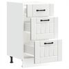 vidaXL Kitchen Base Cabinet Lucca White Engineered Wood
