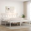 vidaXL Senior Bed without Mattress White 200x200 cm Solid Wood