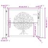 vidaXL Garden Gate Anthracite 100x75 cm Steel Tree Design