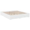 vidaXL Bed Frame with Drawers without Mattress White 200x200 cm