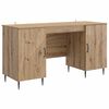 vidaXL Desk with Shelf Artisan Oak 142.5 x 50 x 75 cm Engineered Wood