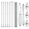 vidaXL Hexagonal Fence with Concrete Base 10 x 1.4 m Galvanised Steel