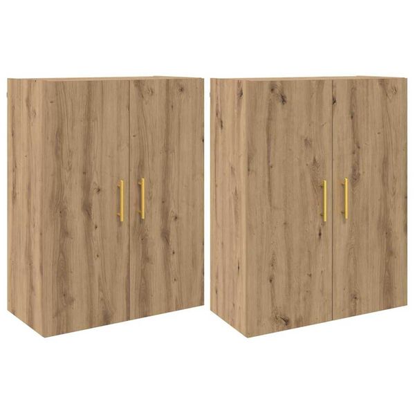 vidaXL Wall-Mounted Cabinet 2 pcs Artisan Oak 69.5 x 34 x 90 cm