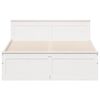 vidaXL Bed Frame without Mattress with Headboard White 140x190 cm Solid Wood Pine