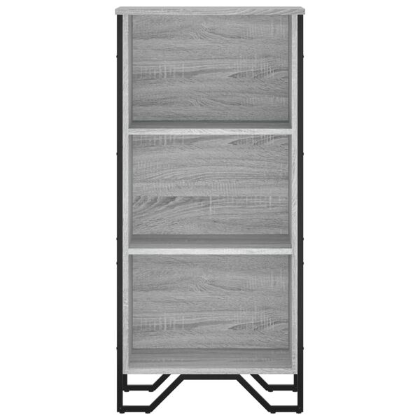 vidaXL Bookcase Grey Sonoma 50x31x106 cm Engineered Wood