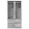 vidaXL Cabinet Manual Concrete Grey 79.5 x 49 x 156 cm Engineered Wood