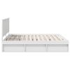 vidaXL Bed Frame with Headboard White 200 x 200 cm Solid Pine Wood