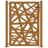 vidaXL Garden Gate 100x125 cm Weathering Steel Light Design