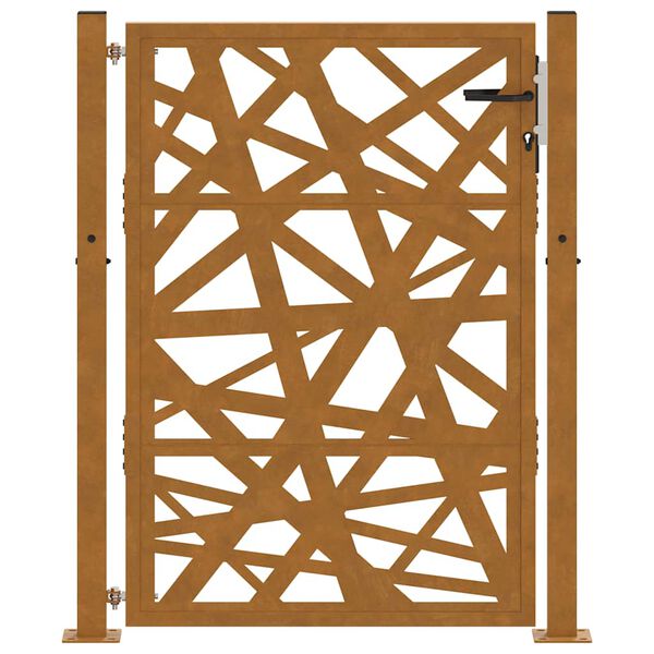 vidaXL Garden Gate 100x125 cm Weathering Steel Light Design