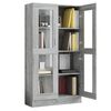 vidaXL Vitrine Cabinet Grey Sonoma 82.5x30.5x150 cm Engineered Wood