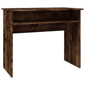 vidaXL Desk Smoked Oak 90x50x74 cm Engineered Wood