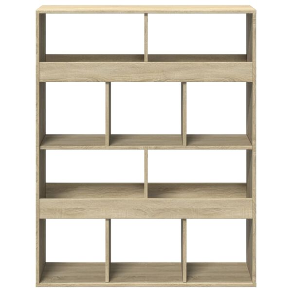 vidaXL Bookcase Sonoma Oak 100x33x125.5 cm Engineered Wood