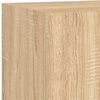 vidaXL TV Wall Cabinet with LED Lights Sonoma Oak 80x35x31 cm