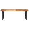 vidaXL Basin Shelf Wall Mounted Steel and Solid Wood Acacia