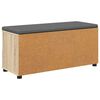 vidaXL Hall Bench with Cushion with Drawer Sonoma Oak 100 x 38 x 46 cm