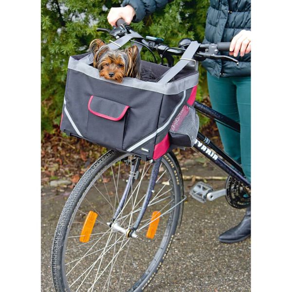 Kerbl Dog Bike Basket Vacation 38x25x25 cm Black 80595