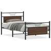 vidaXL Bed Frame without Mattress Brown Oak 100x200 cm Engineered Wood