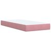 vidaXL Box Spring Bed with Mattress Pink 90x200 cm Velvet