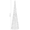 vidaXL Acrylic Decorative Pyramid LED Light Cone Cold White 90 cm